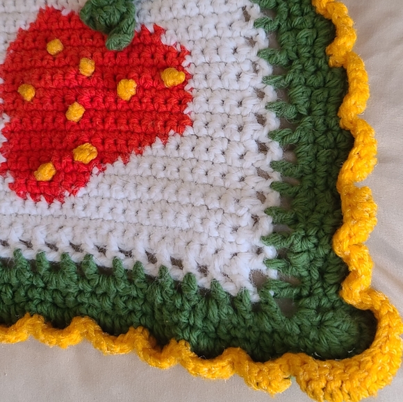 Bedding Vintage Strawberry Strawberry Flower Afghan Poshmark